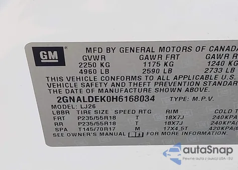 2017 Chevrolet Equinox Premier from USA, damaged, VIN 2GNALDEK0H6168034